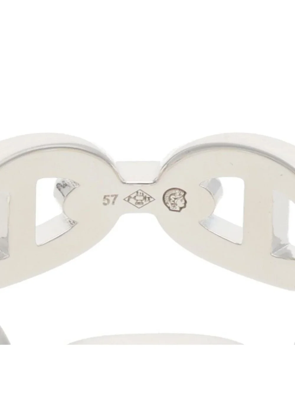 Hermes Chaine D'ancre Enchainee PM Silver Ring